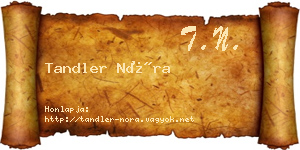 Tandler Nóra névjegykártya